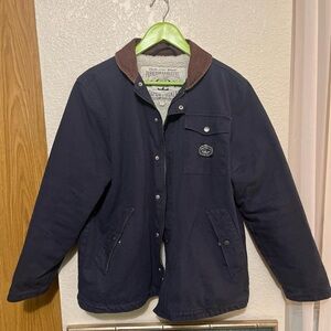 Poler Men's Dark Blue and Brown Field Jacket